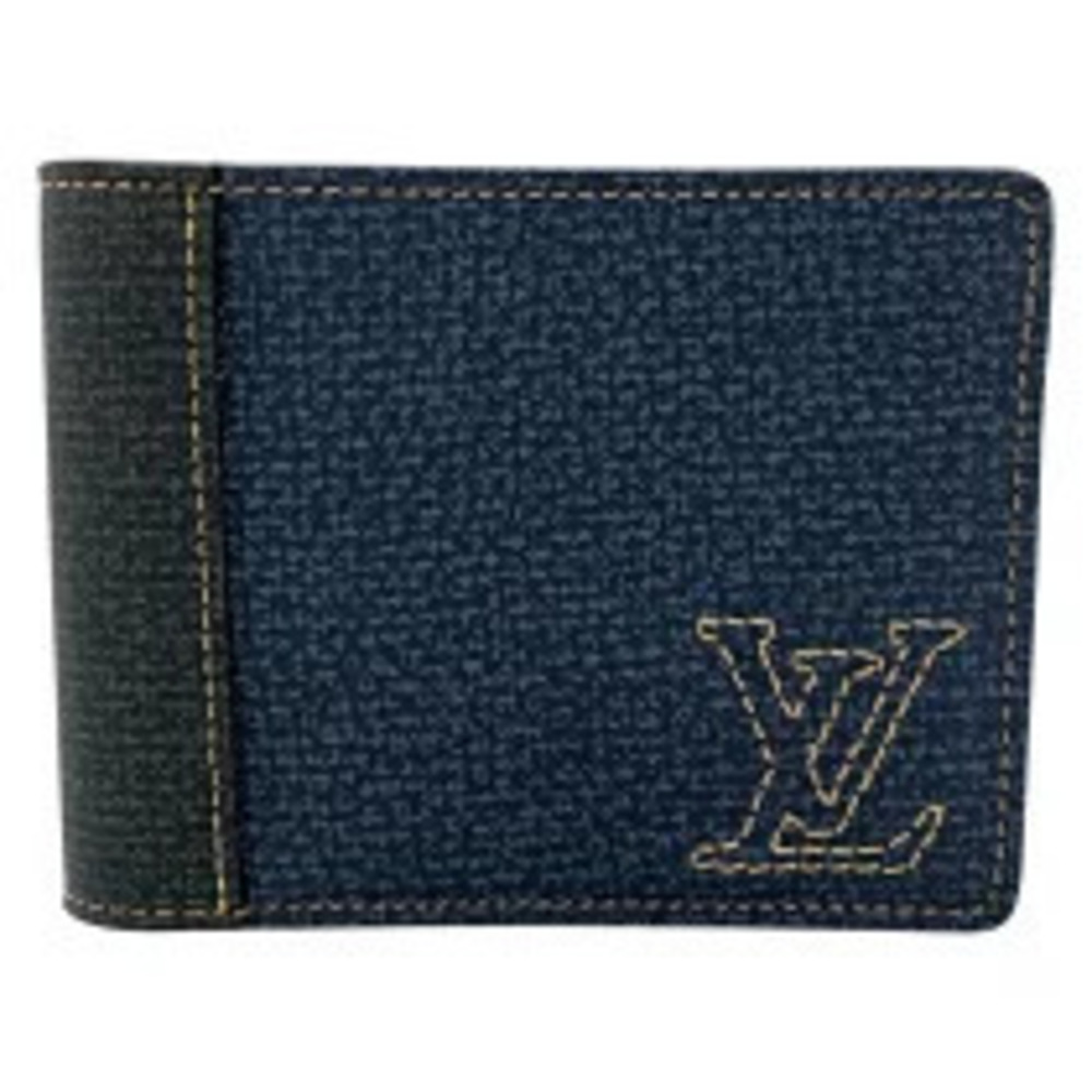 Louis Vuitton Multicles Blue Bi fold Wallet
